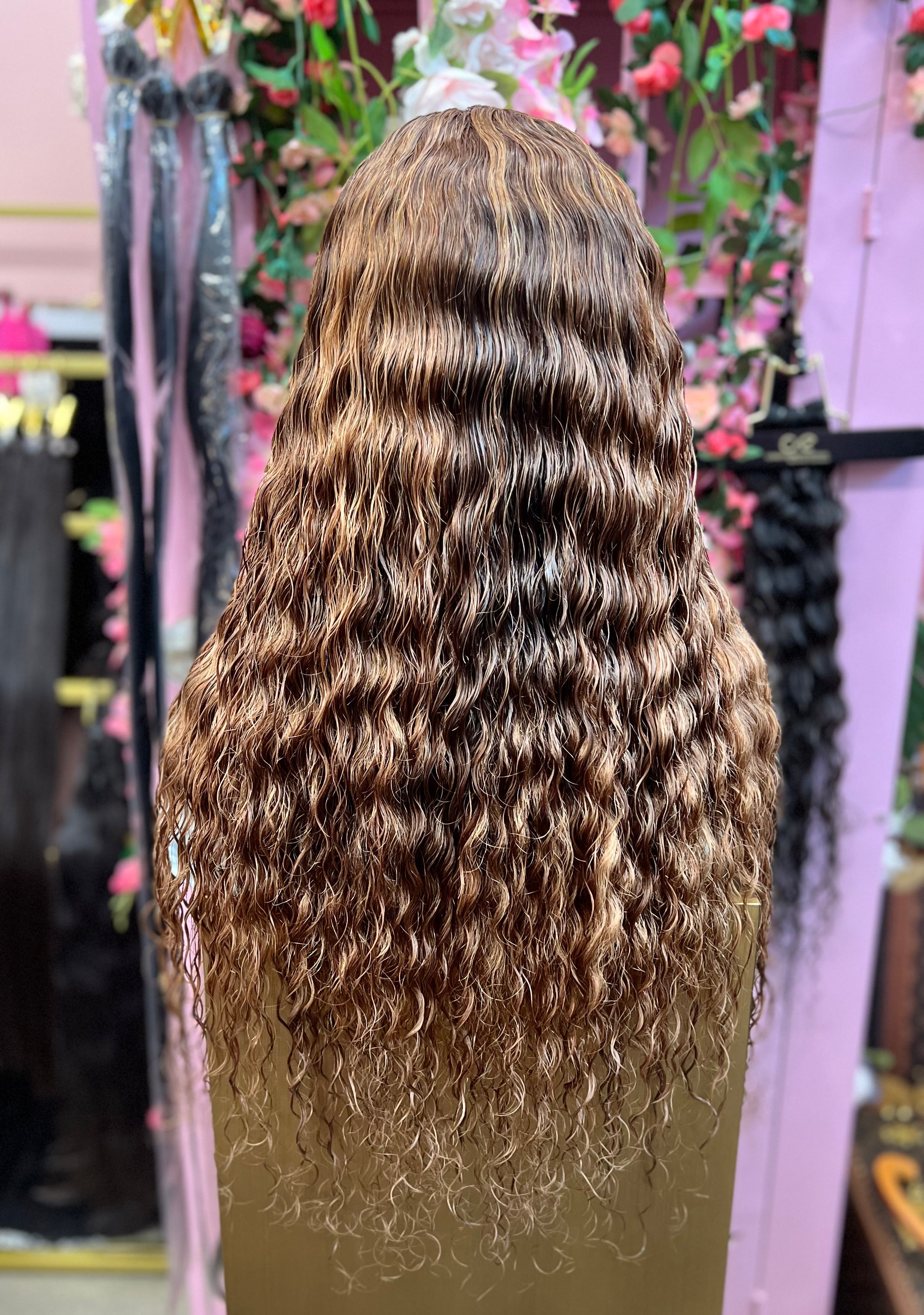 26" Curly HD Frontal Custom Colored Wig