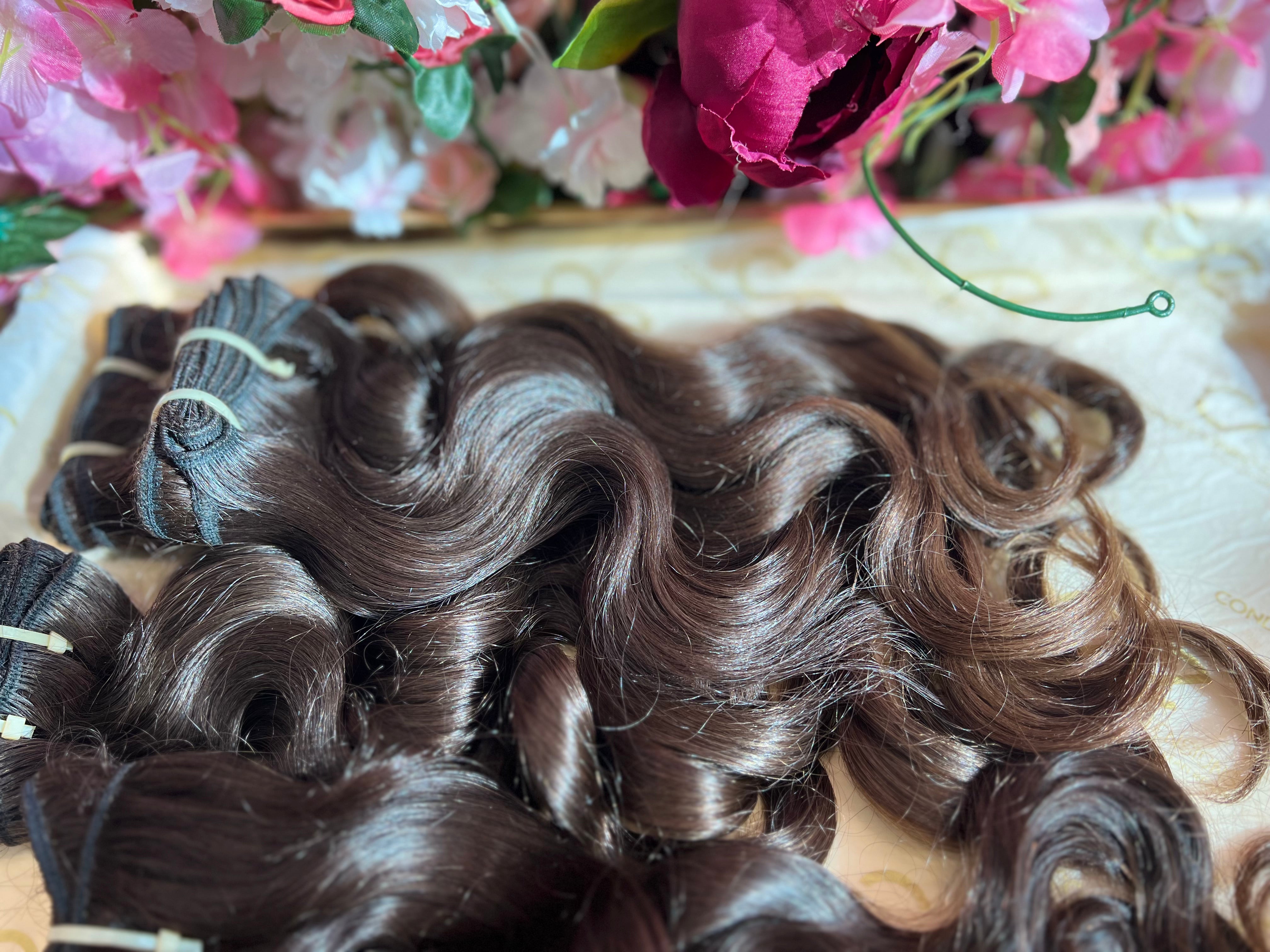 Raw Indian Temple Natural Wavy