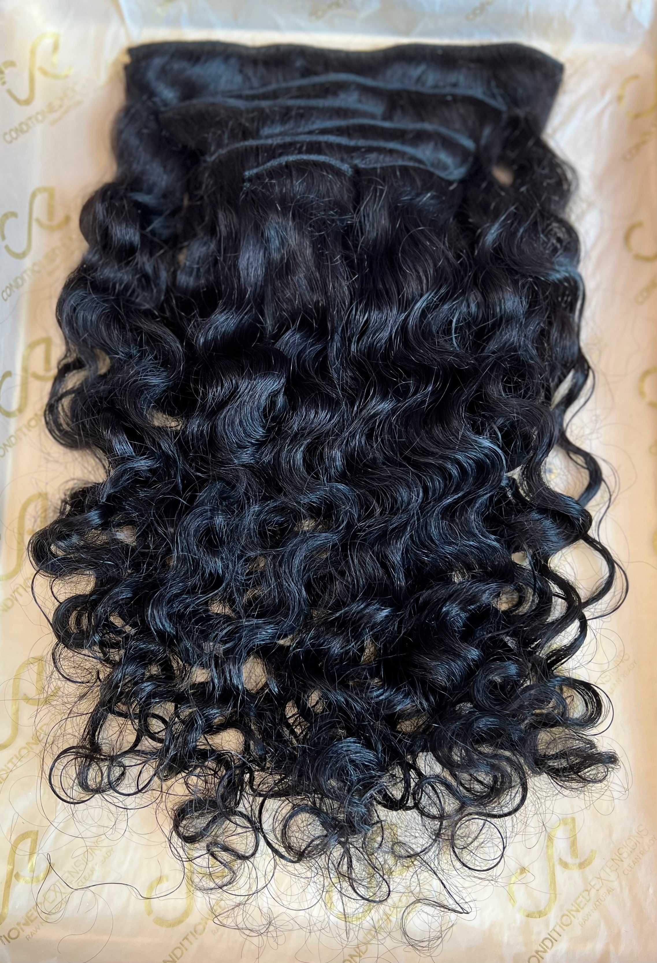 Raw Indian Temple Curly Clip Ins