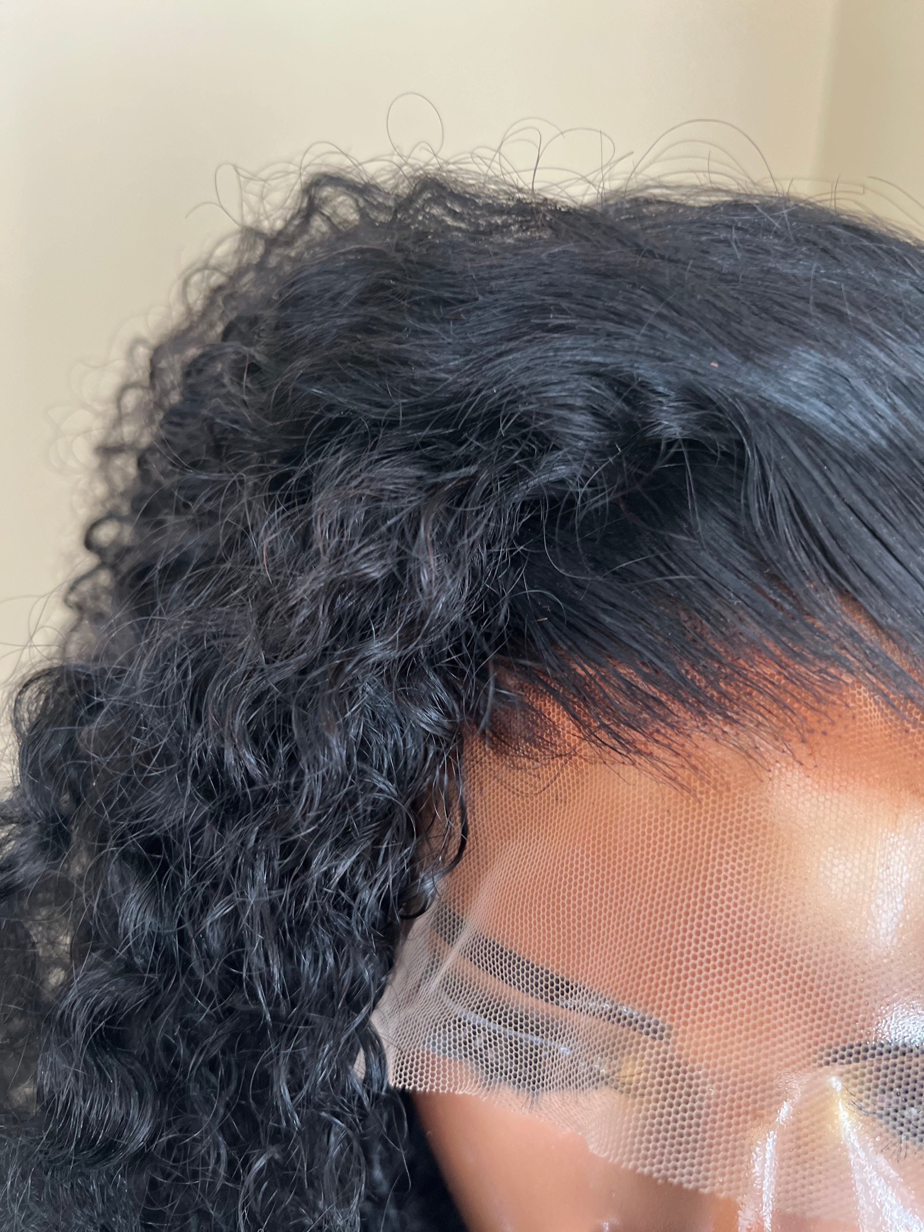 30" Curly 13x4 Frontal Wig Transparent Lace