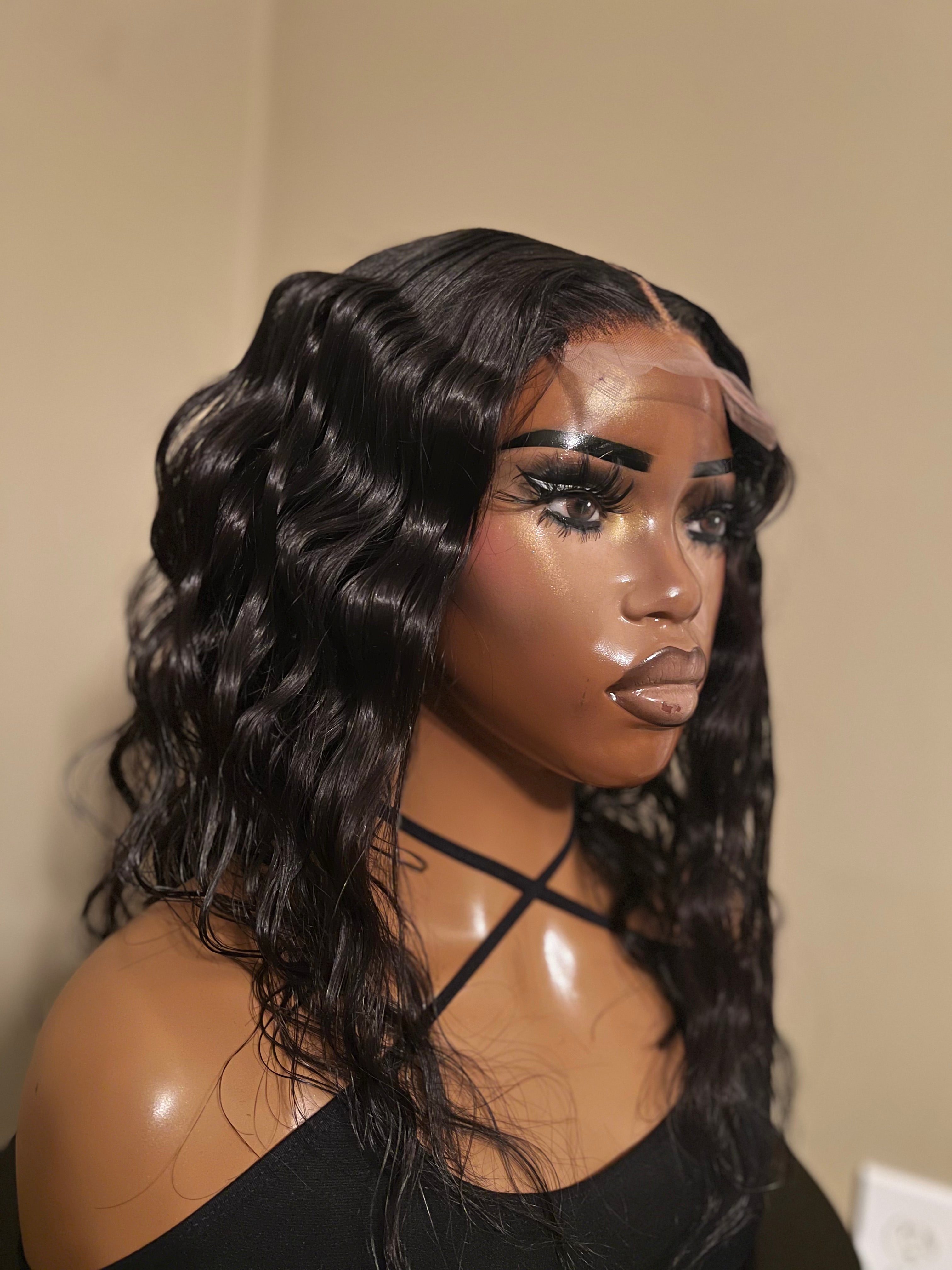 14" Deep Wave Bob Wig 5x5 TL