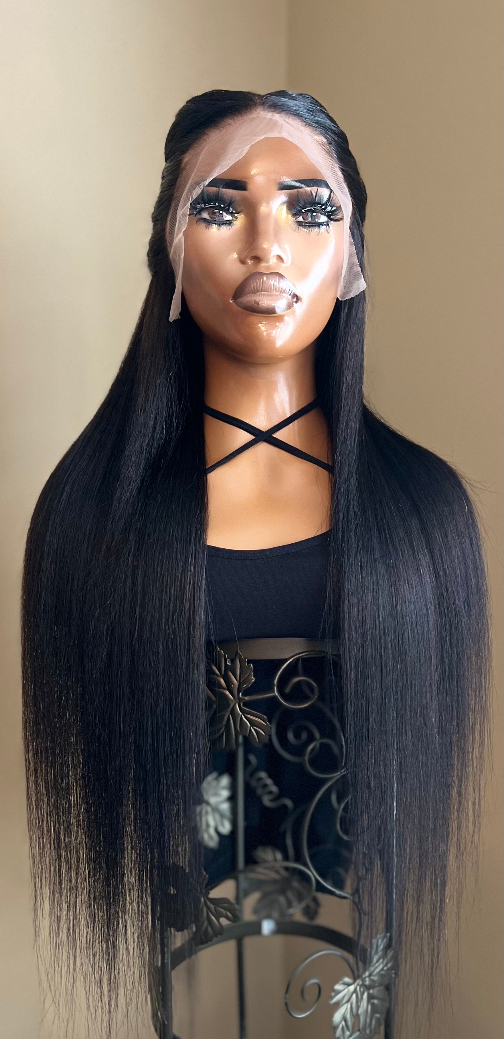 Kinky Straight Frontal Wig 30"