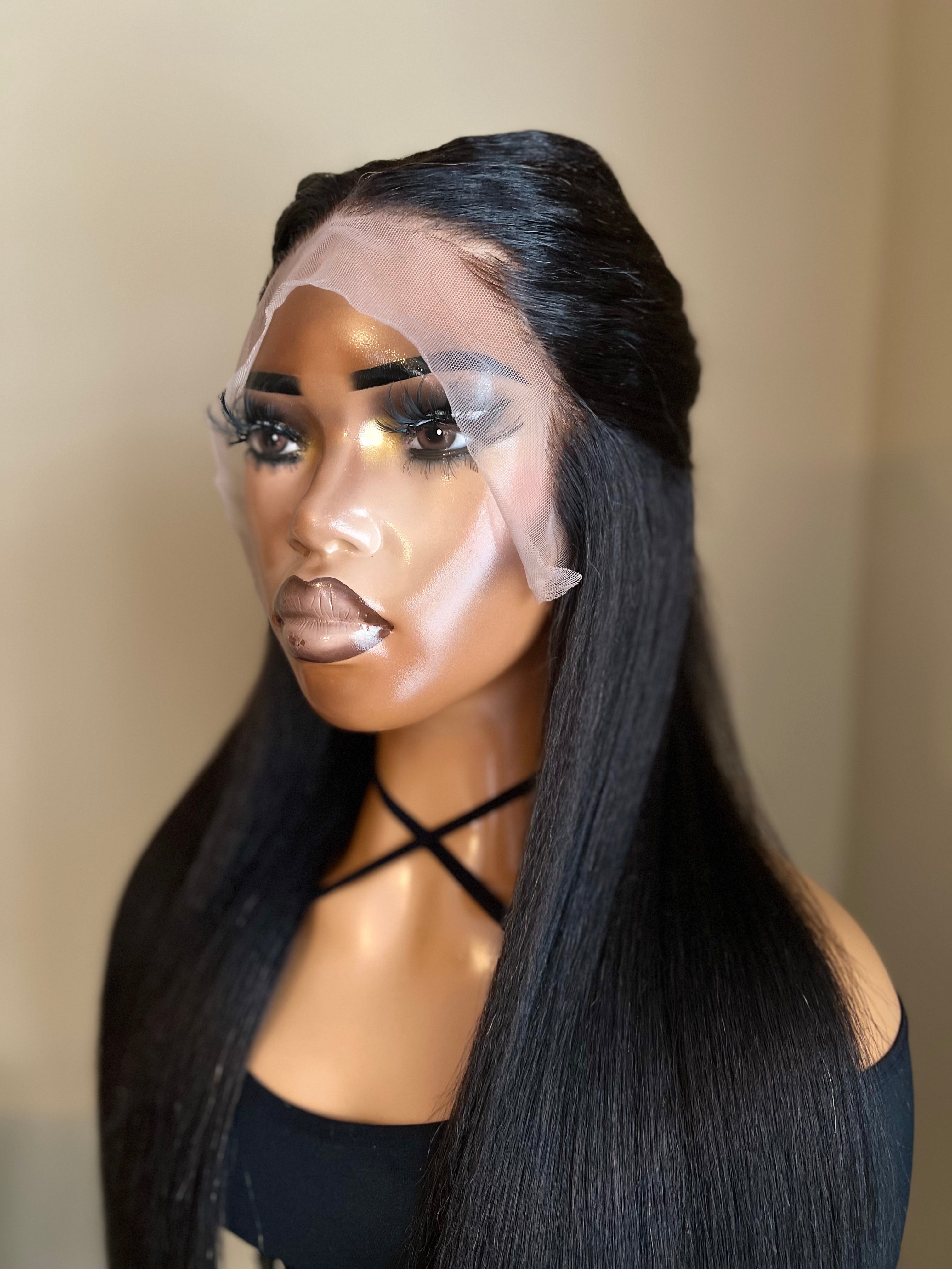 Kinky Straight Frontal Wig 30"