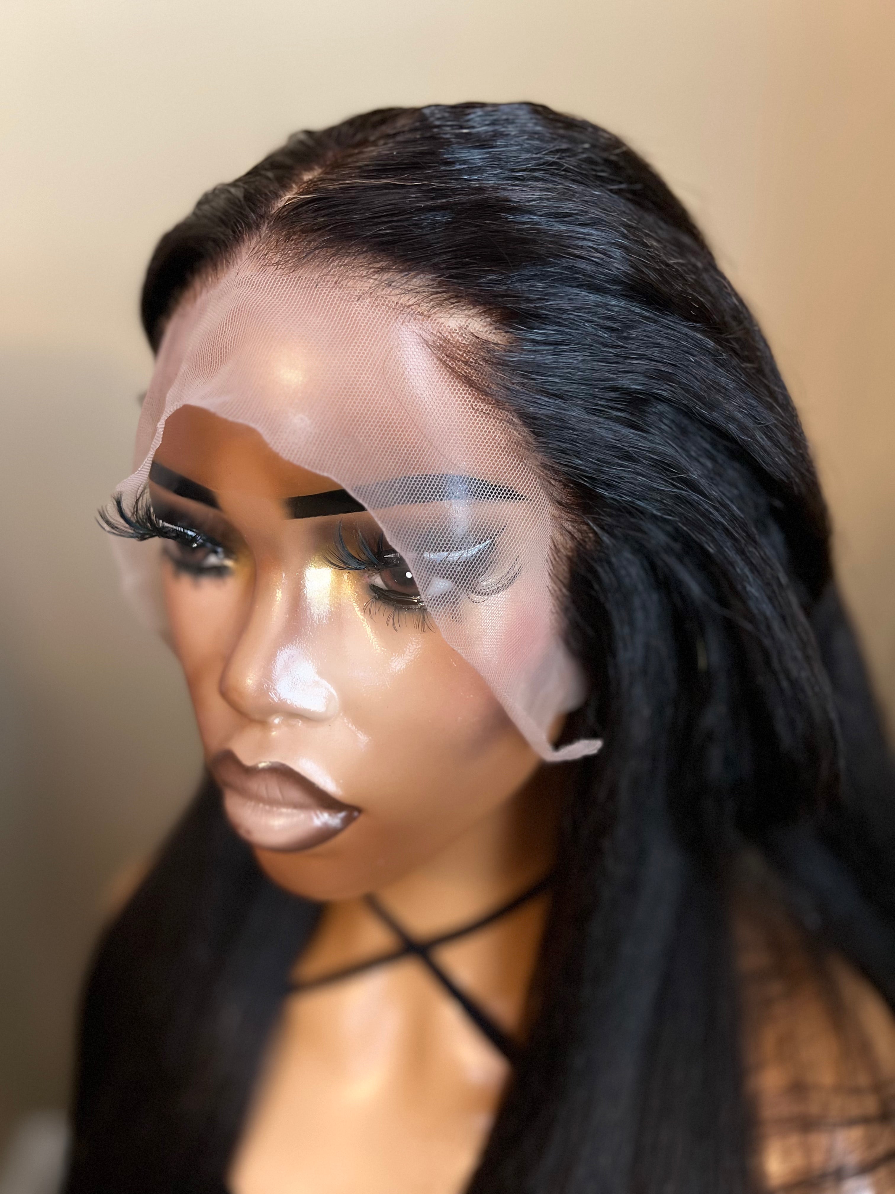 Kinky Straight Frontal Wig 30"