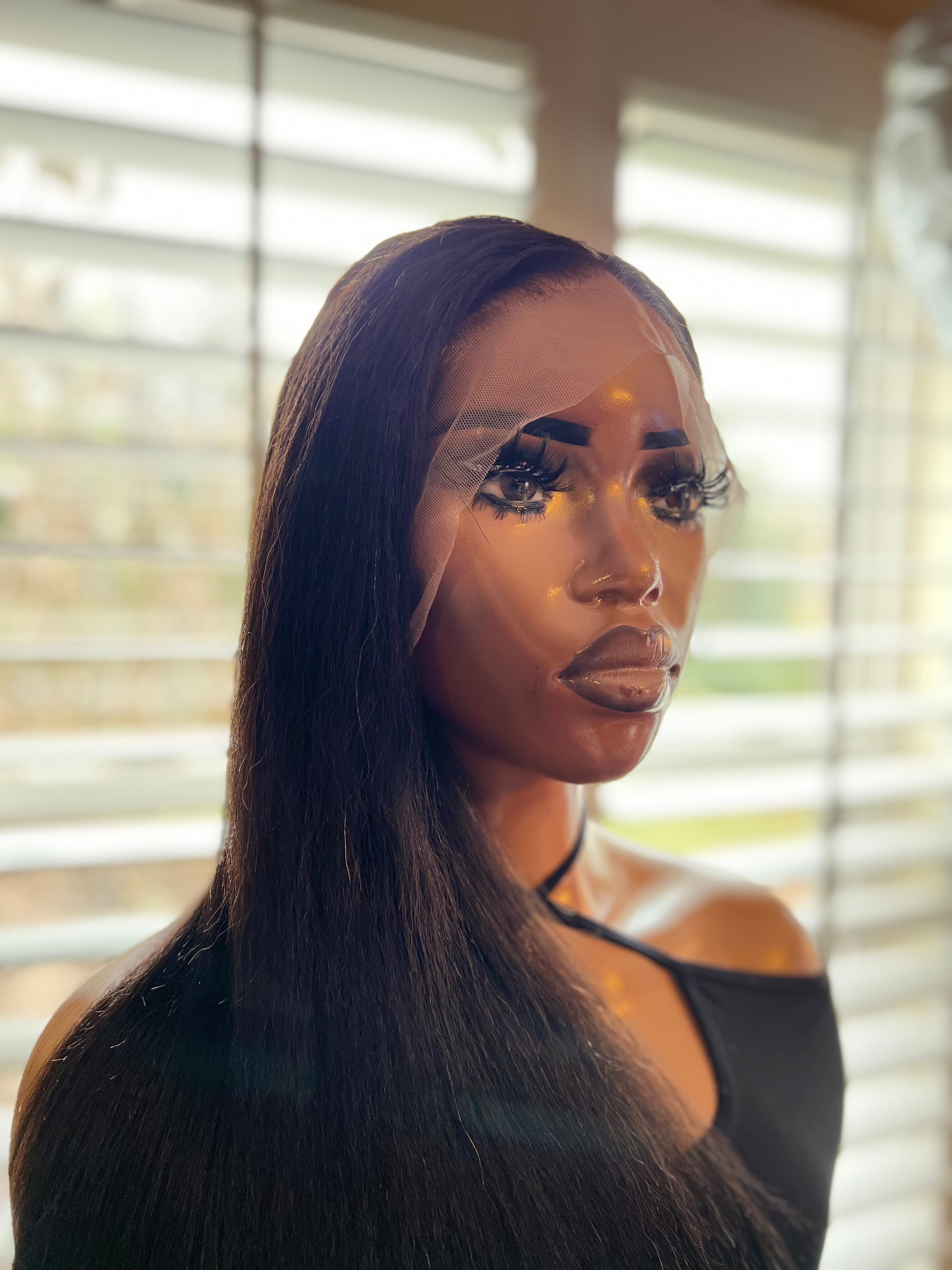 Kinky Straight Frontal Wig 30"