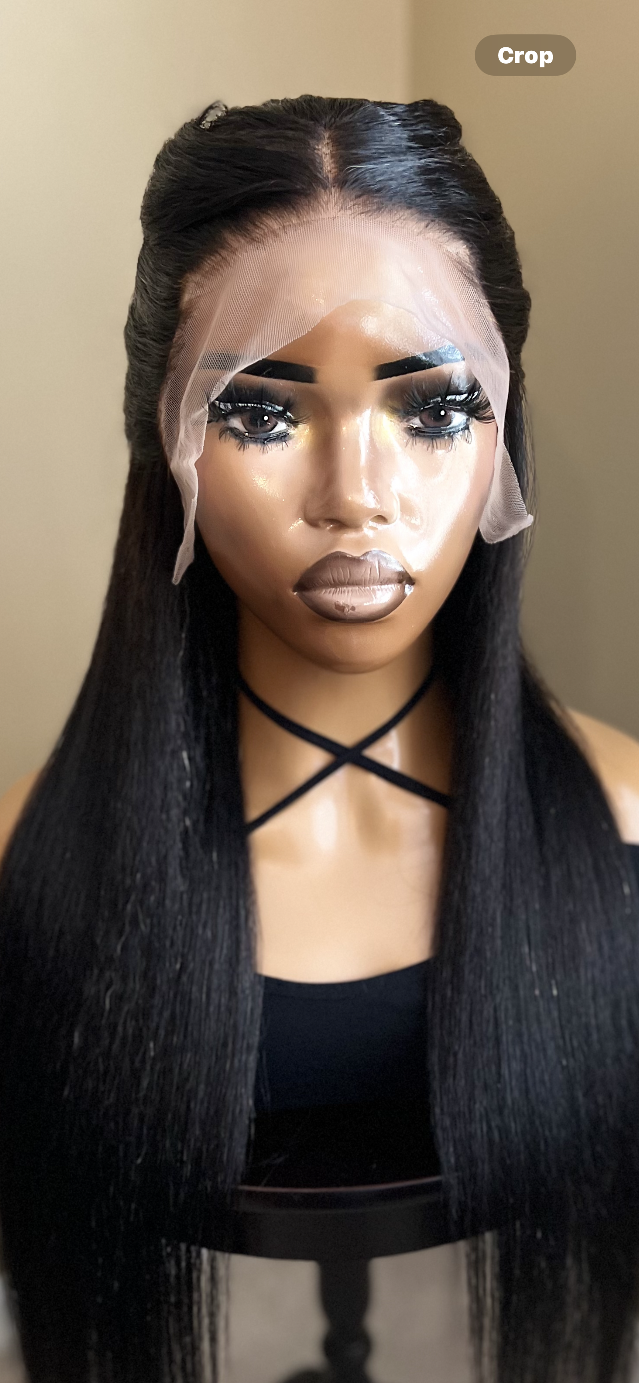 Kinky Straight Frontal Wig 30"