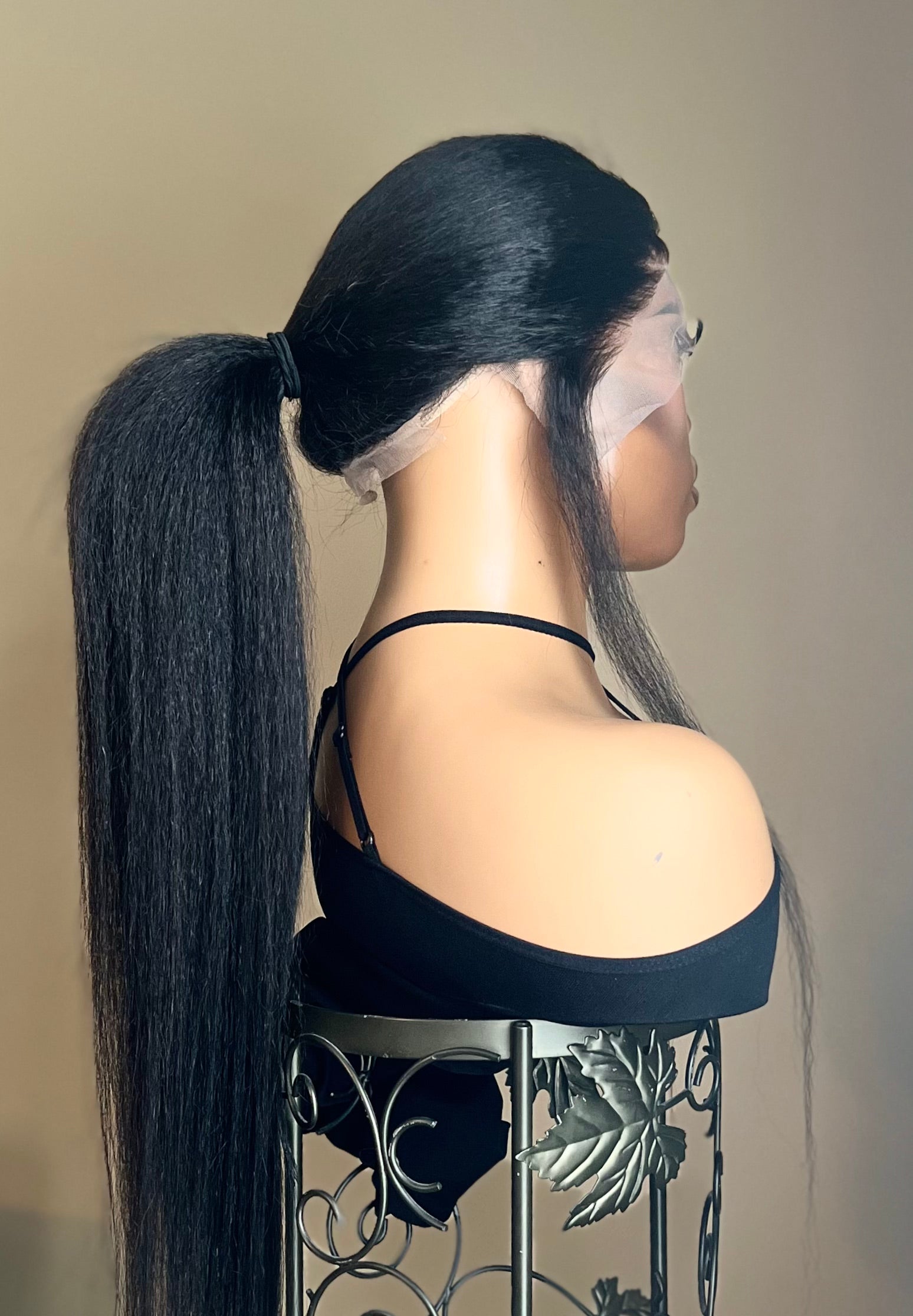 Kinky Straight Frontal Wig 30"