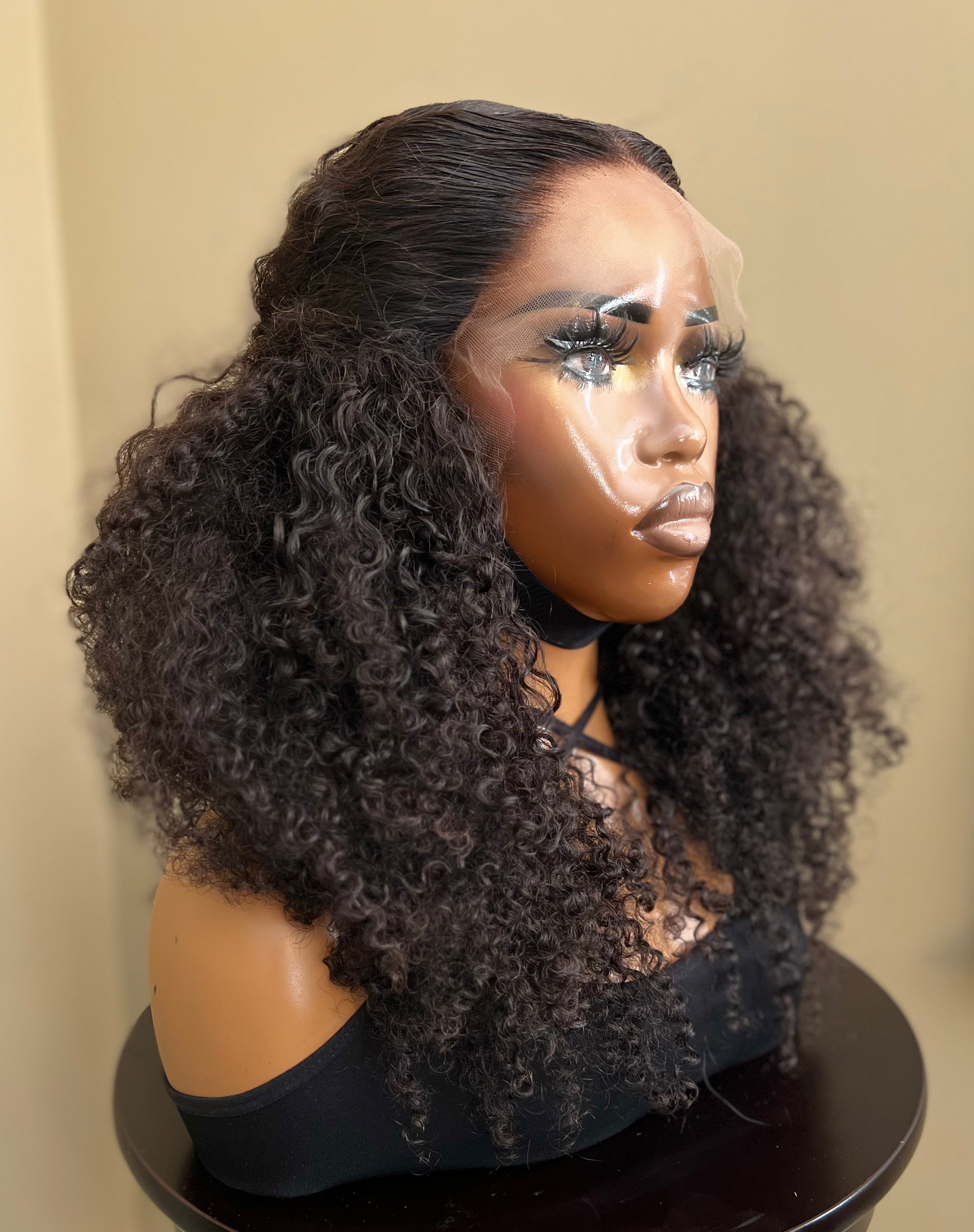 18" 4c Curly 13x4 HD Lace Frontal Wig