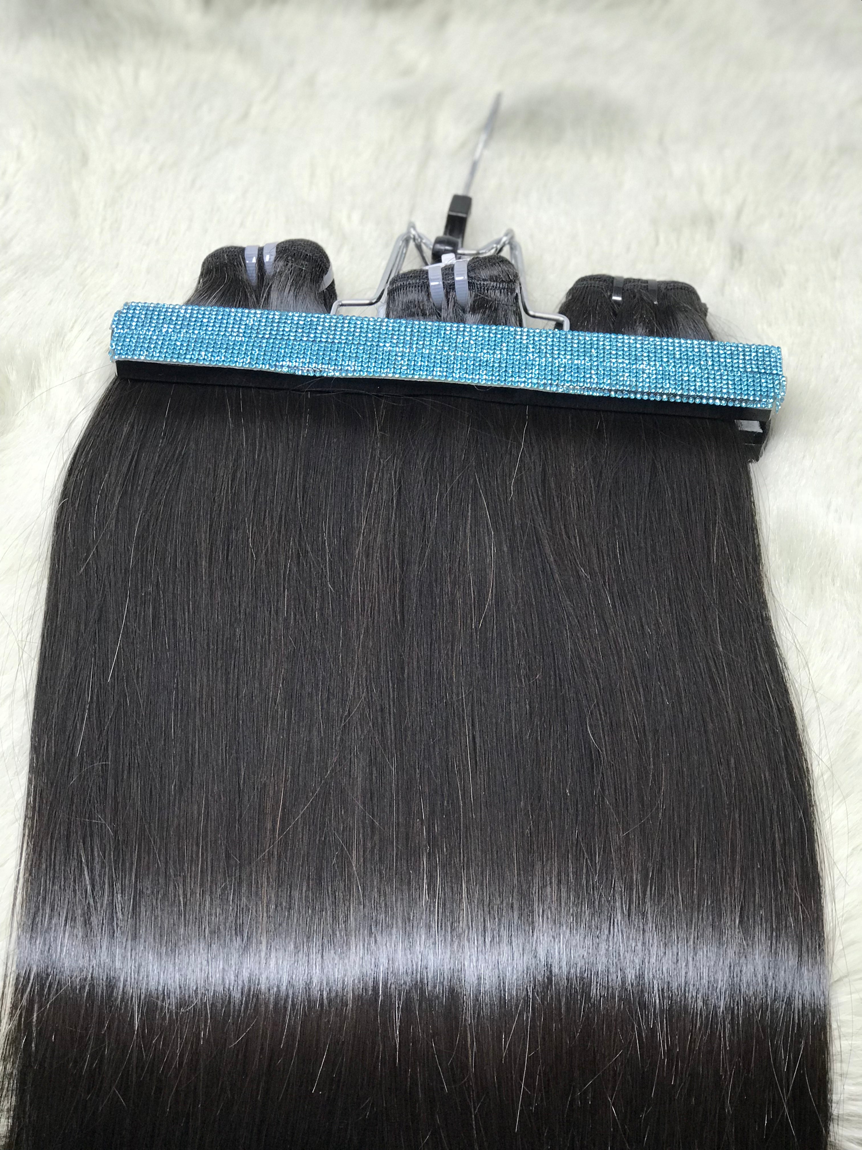 Raw Bone Straight Indian Temple Bundles Double Drawn (Prices are per bundle)