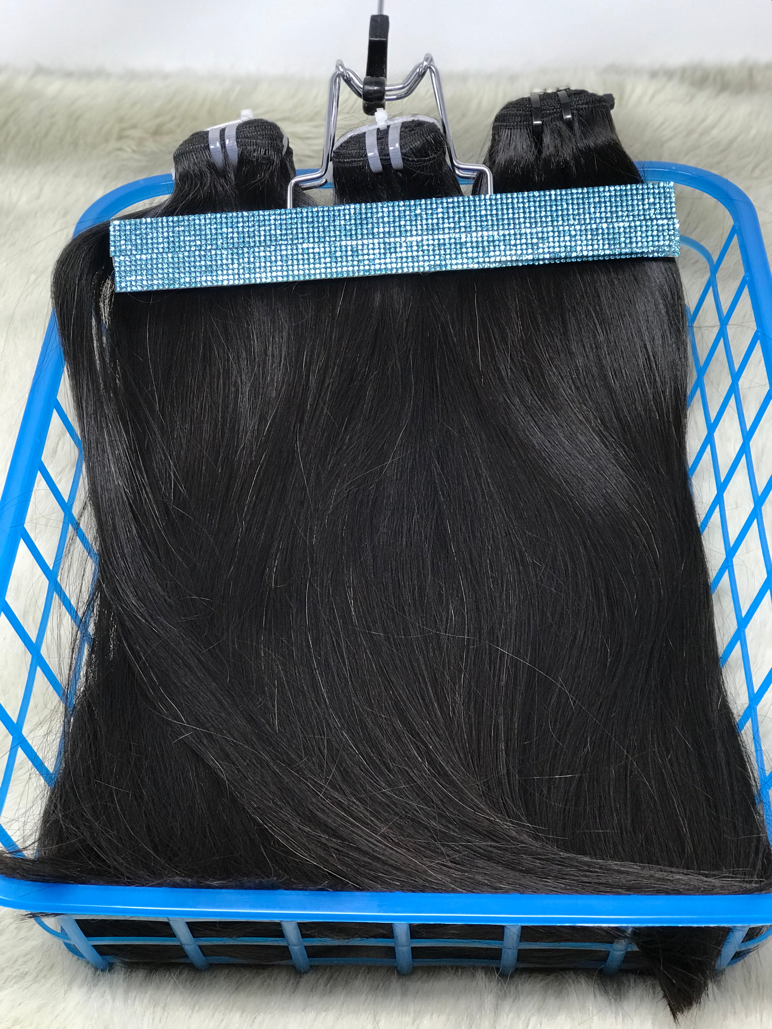 Raw Bone Straight Indian Temple Bundles Double Drawn (Prices are per bundle)