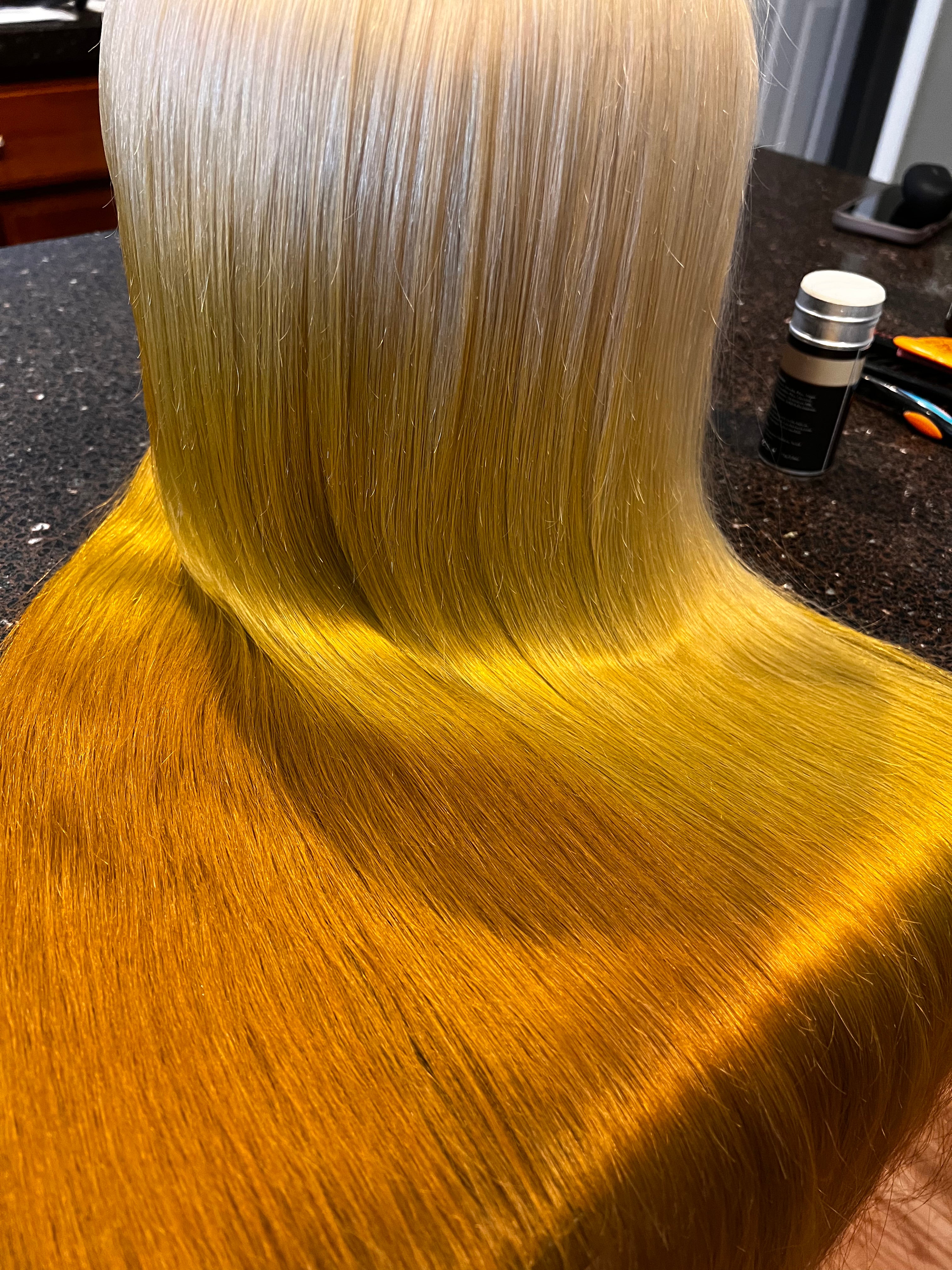 30" Ombre Blonde Closure Wig