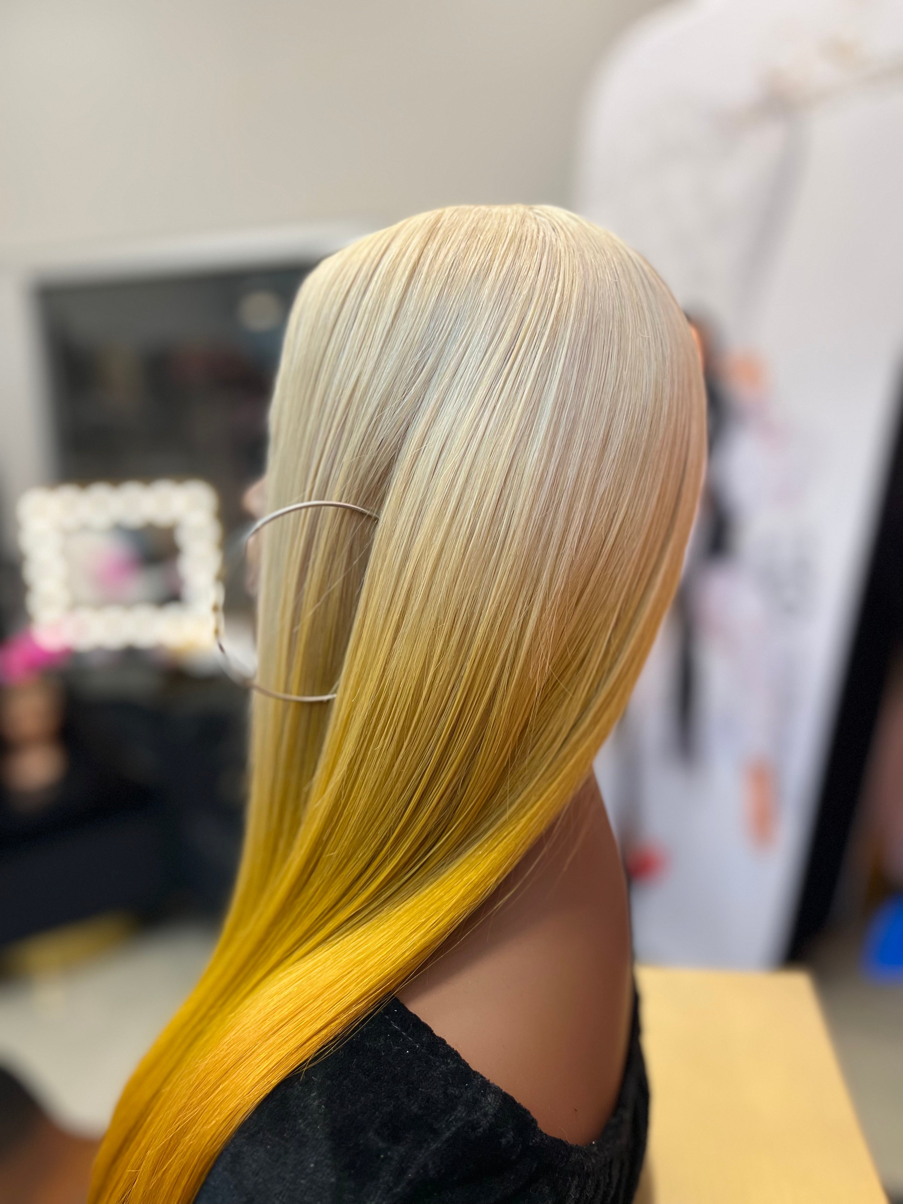 30" Ombre Blonde Closure Wig