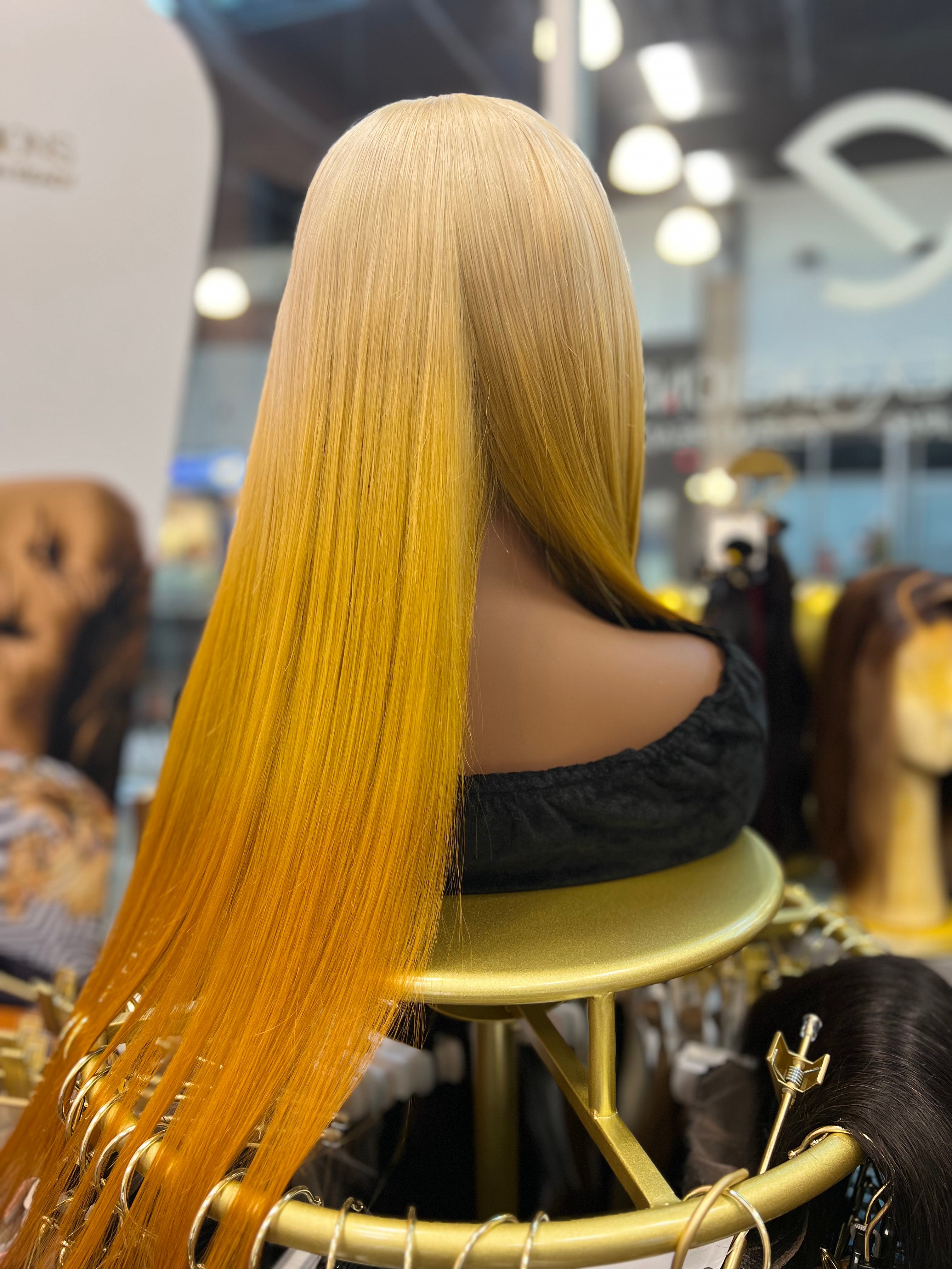 30" Ombre Blonde Closure Wig