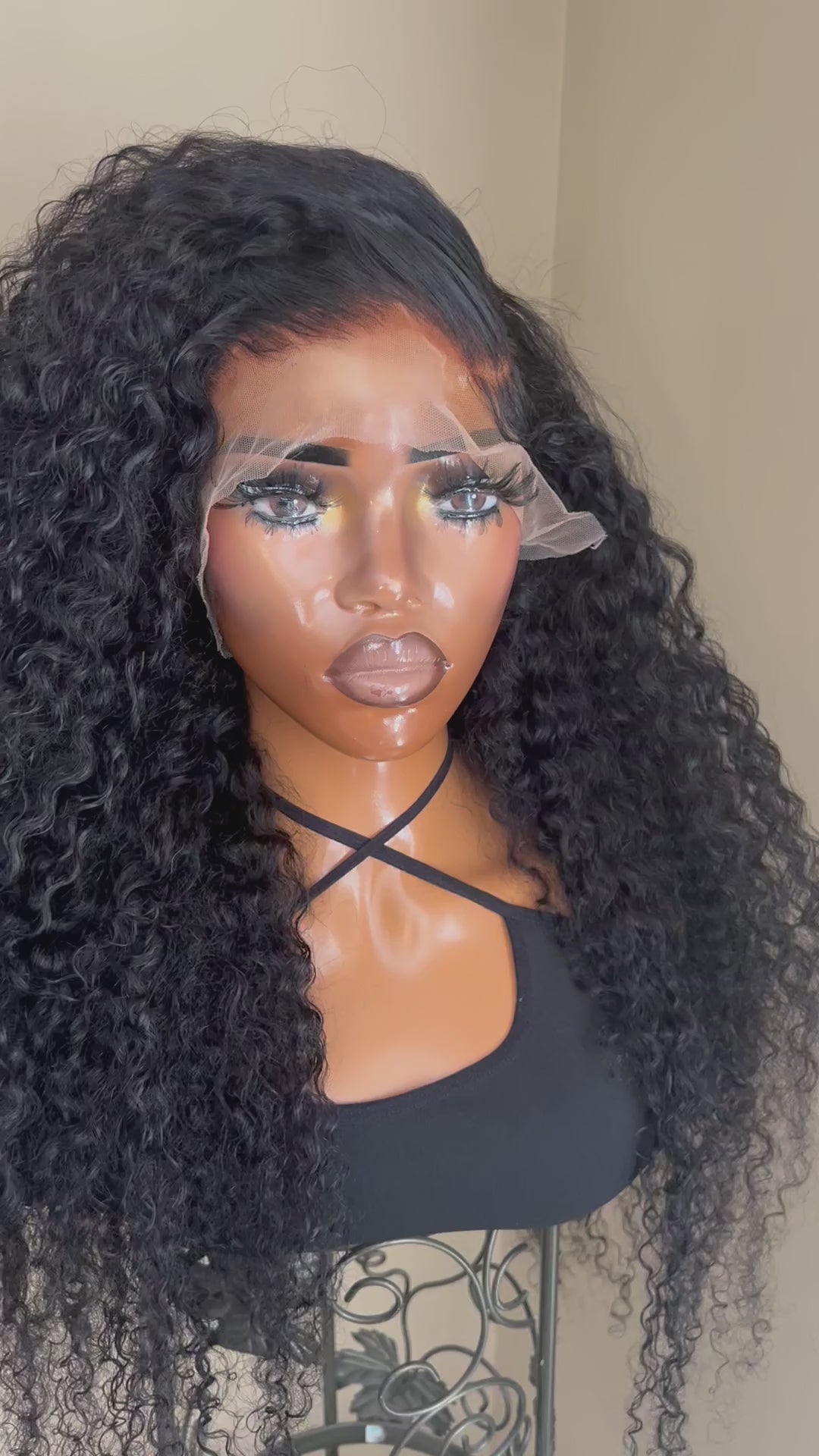 30" Curly 13x4 Frontal Wig Transparent Lace