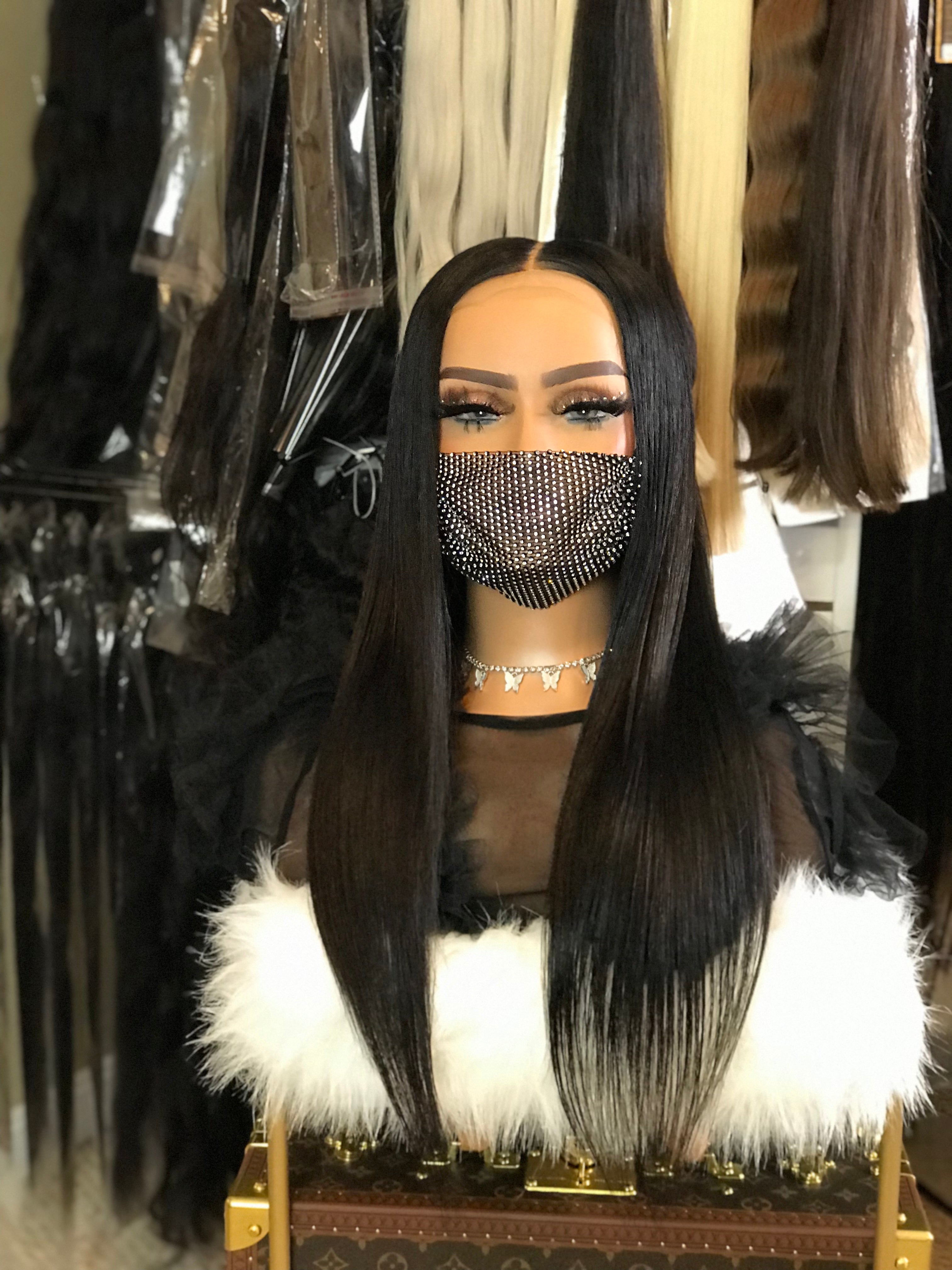 Vietnamese 14" Bone Straight Transparent Full Lace Wig