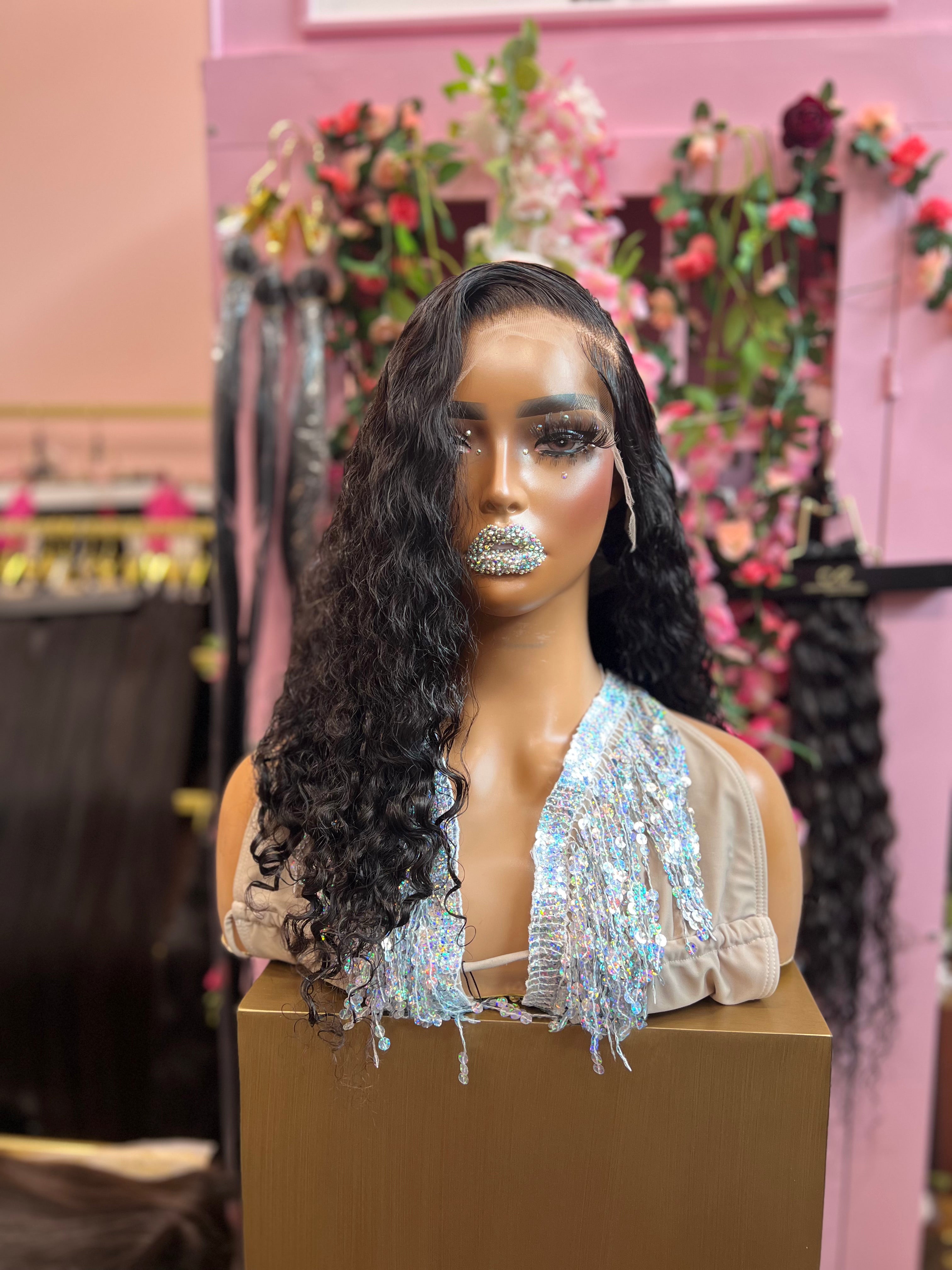 16" Curly HD Frontal Wig