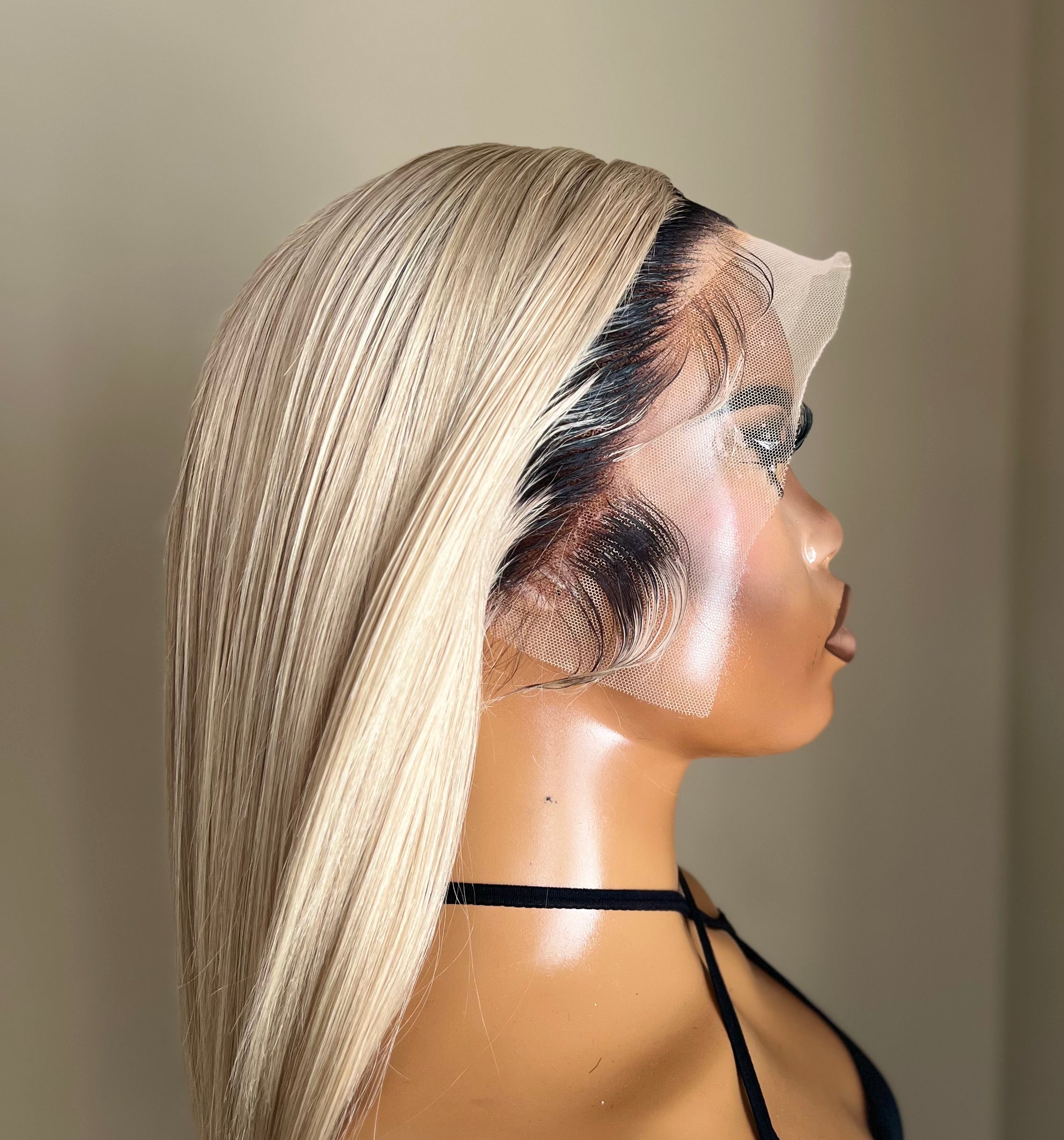 1B/613 Frontal Transparent Lace Wigs 14"