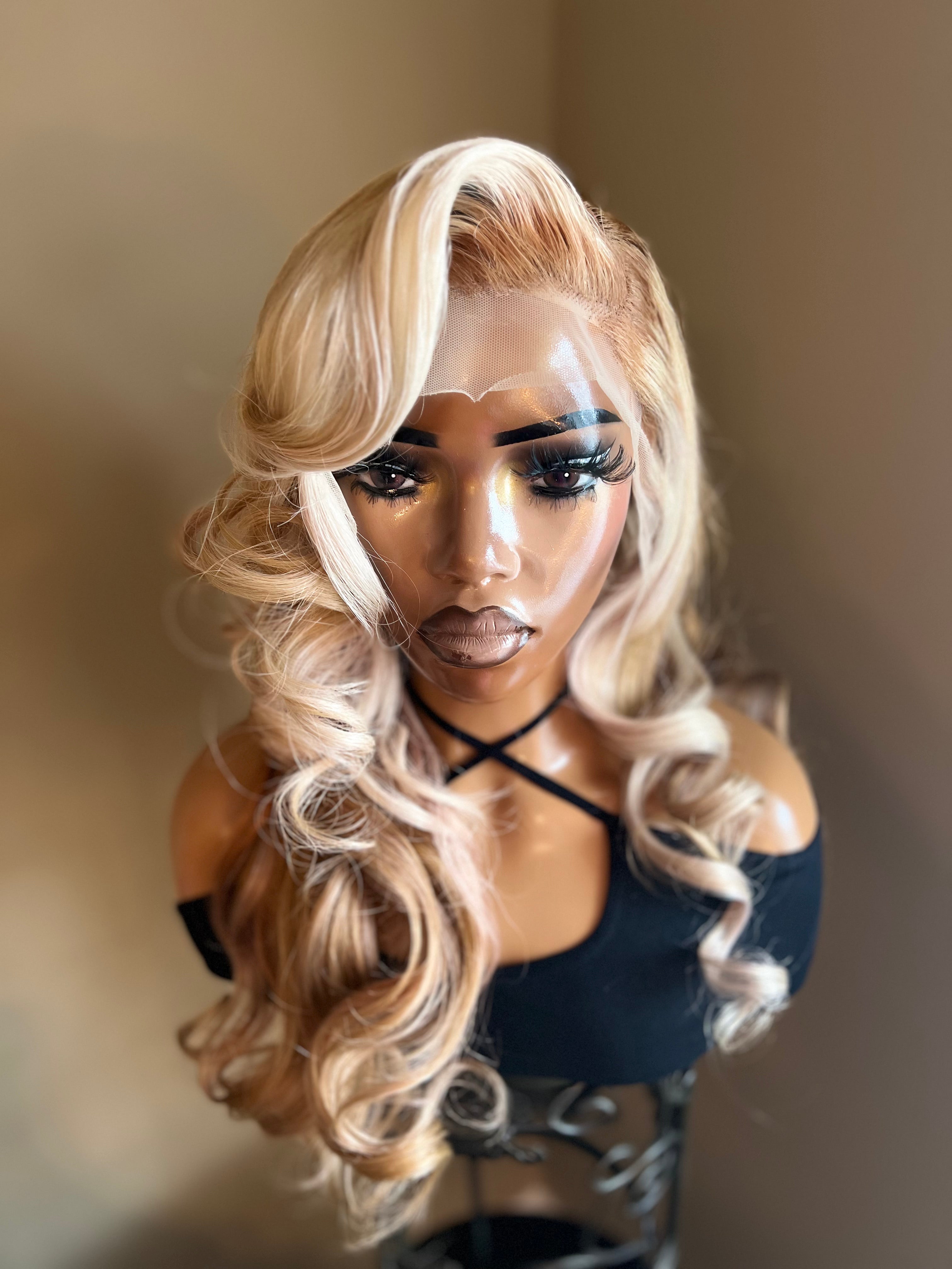 Blonde Frontal Wig Custom Colored 24"